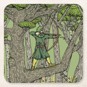 Dessous De Verre Carré Robin des Bois