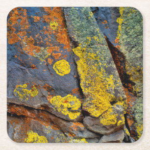 Dessous De Verre Carré Rochers couverts de lichen
