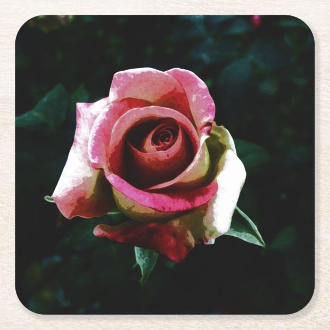 Dessous De Verre Carré rose (Devant)