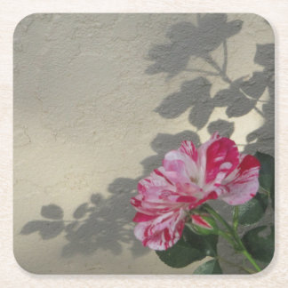 Dessous De Verre Carré Rose Avant-garde et Ombre