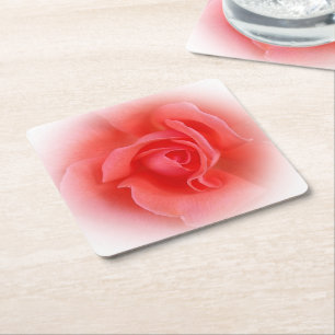 Dessous De Verre Carré rose corail rose