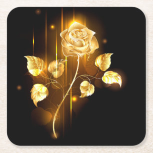 Dessous De Verre Carré Rose d'or ( rose d'or )