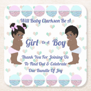 Dessous De Verre Carré Rose et Bleu Bling mignonne bébé Genre Reveillez