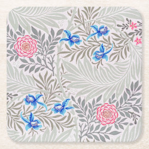 Dessous De Verre Carré Rose et Larkspur, William Morris