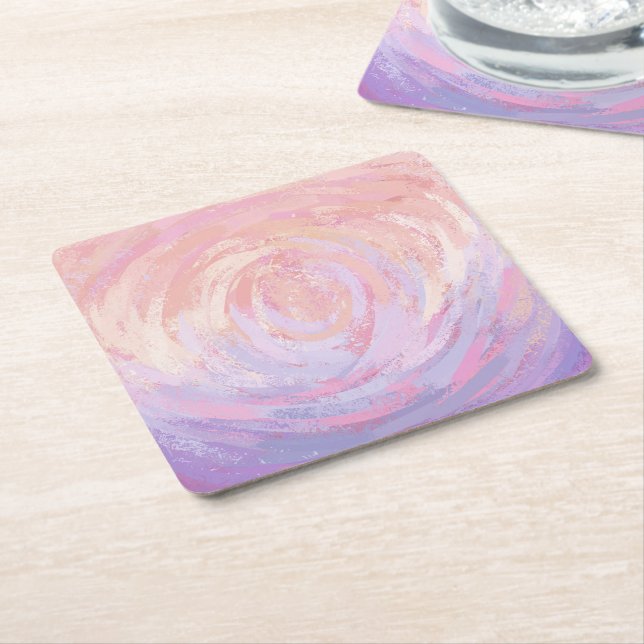 Dessous De Verre Carré Rose et puant (Incliné)