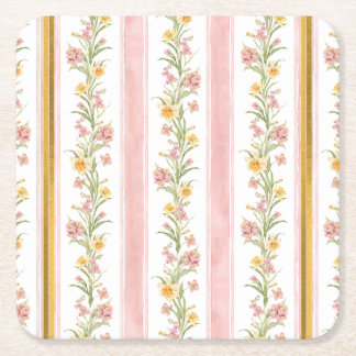 Dessous de verre Carré rose or