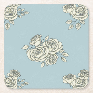 Dessous De Verre Carré Roses délicats