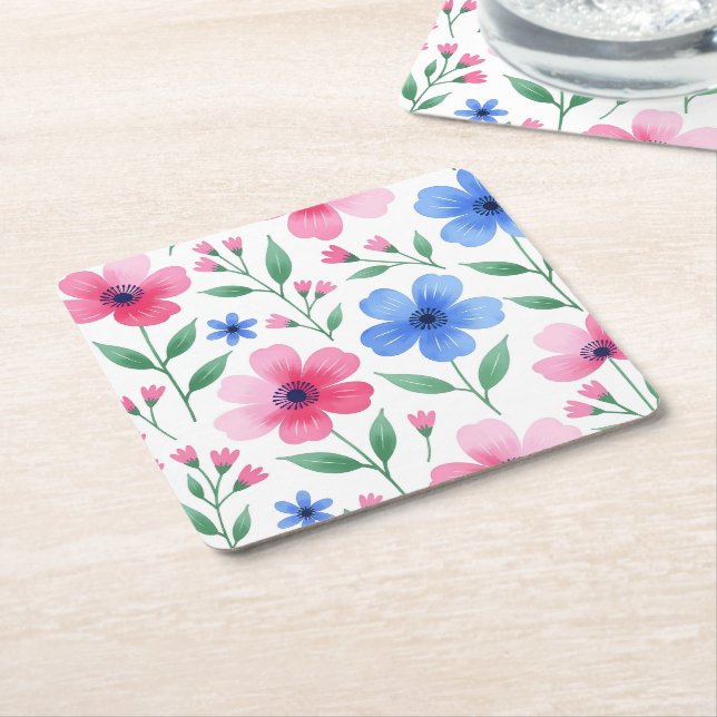Dessous De Verre Carré  Rosewater Bloom Delight (Incliné)