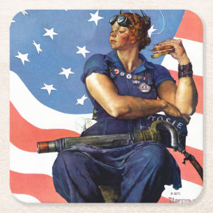Dessous De Verre Carré "Rosie le Riveter"