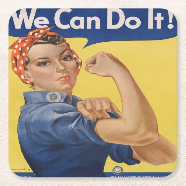 Dessous De Verre Carré Rosie the Riveter (Devant)