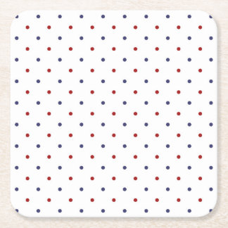 Dessous De Verre Carré Rouge et pois navys - Prépa Classique