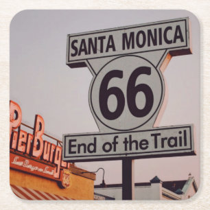Dessous De Verre Carré Route 66 Californie