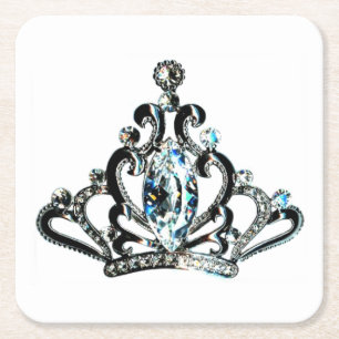 Dessous De Verre Carré "Royal+Tiara"