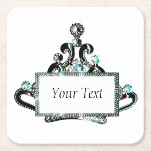 Dessous De Verre Carré Royal Tiara personnalisée