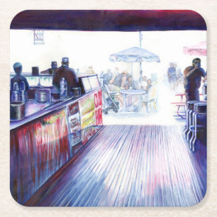 Dessous De Verre Carré Ruby's, Coney Island, New York