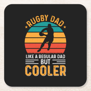 Dessous De Verre Carré Rugby Dad