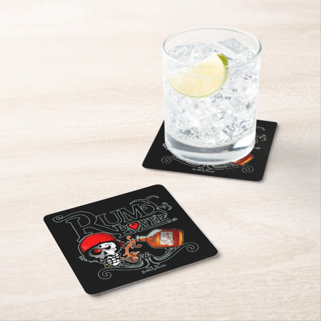 Dessous De Verre Carré Rum lover (En situation)