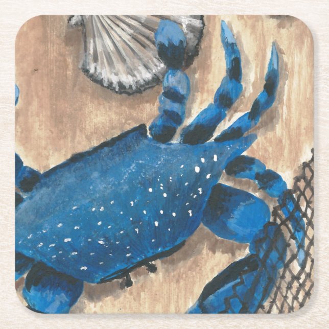 Dessous De Verre Carré Saint-Jacques, crabe et filet (Devant)