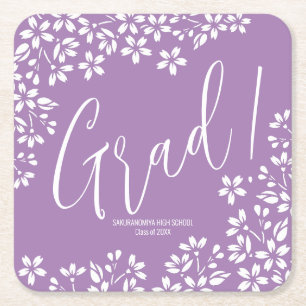Dessous De Verre Carré SAKURA cerisier fleur fête de graduation
