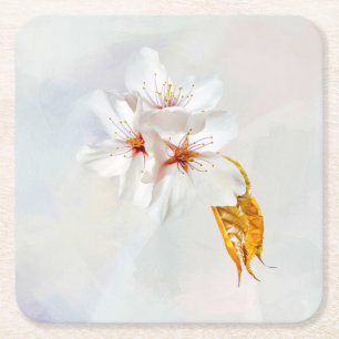 Dessous De Verre Carré Sakura - Fleur de cerisier japonaise