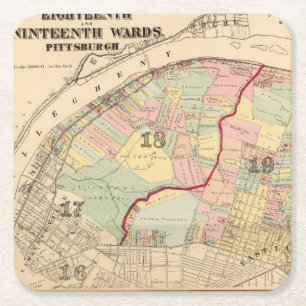 Dessous De Verre Carré Salles 1819 de Pittsburgh, Pennsyvania