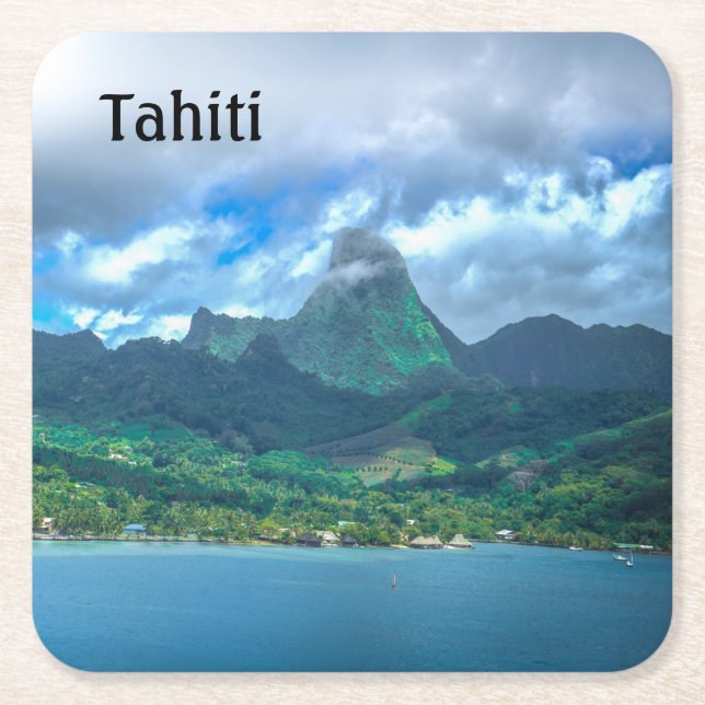 Dessous De Verre Carré Salutation de Tahiti (Devant)