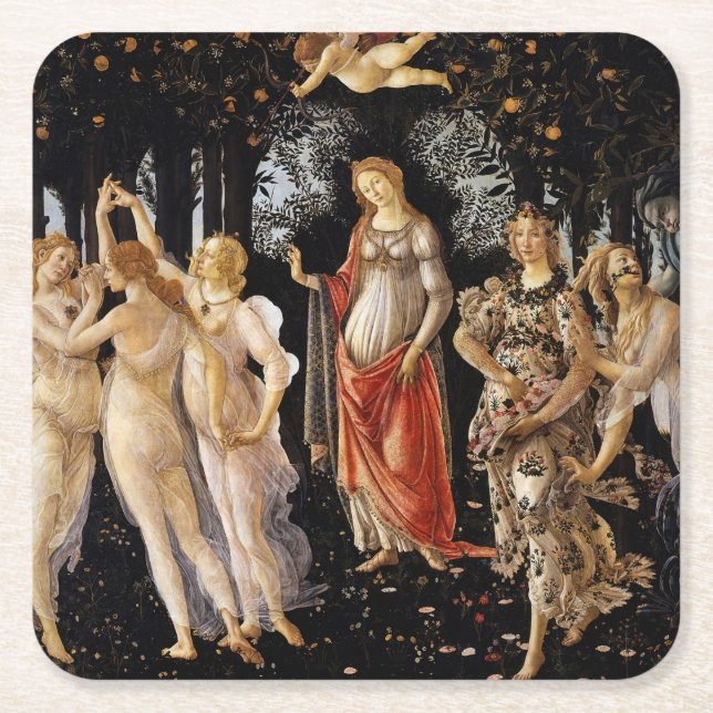 Dessous De Verre Carré Sandro Botticelli - La Primavera (Devant)