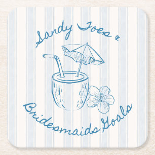 Dessous De Verre Carré Sandy Toe & Demoiselles d'honneur Objectifs Bachel