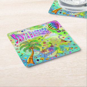 Dessous De Verre Carré Santa Barbara Mélodie Intemporelle Coaster
