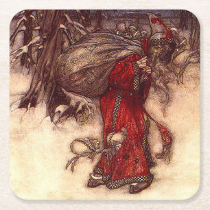 Dessous De Verre Carré Santa Claus Arthur Rackham