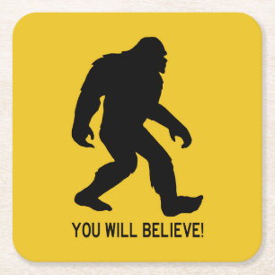 Dessous De Verre Carré Sasquatch (Bigfoot) Vous Croirez!