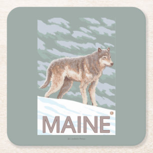 Dessous De Verre Carré Scène de MaineWolf