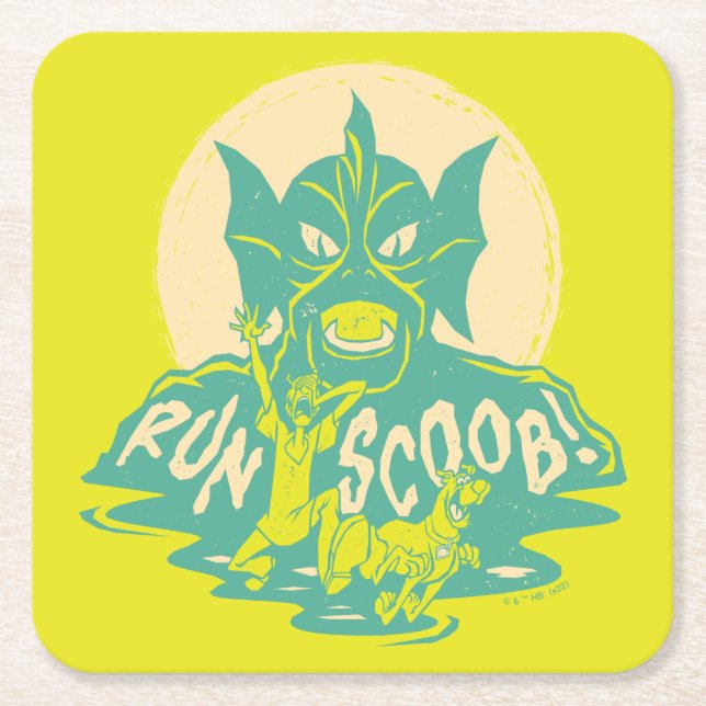 Dessous De Verre Carré Scooby-Doo | Courez Scoob ! (Devant)