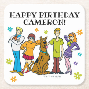 Dessous De Verre Carré Scooby-Doo et l'anniversaire de Gang