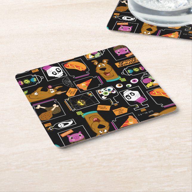 Dessous De Verre Carré Scooby-Doo | Halloween Scooby-Doo Motif (Incliné)