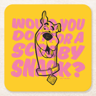 Dessous De Verre Carré Scooby-Doo  Le Feriez-Vous Pour Un Snack Scooby ?