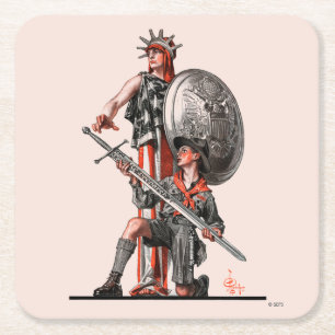 Dessous De Verre Carré Scout et liberté de garçon