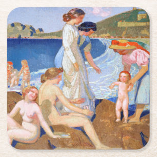 Dessous De Verre Carré Sea Bathing, Maurice Denis