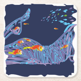Dessous De Verre Carré Sea bottom