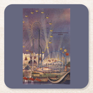 Dessous De Verre Carré Seattle, affiche de l'Exposition universelle