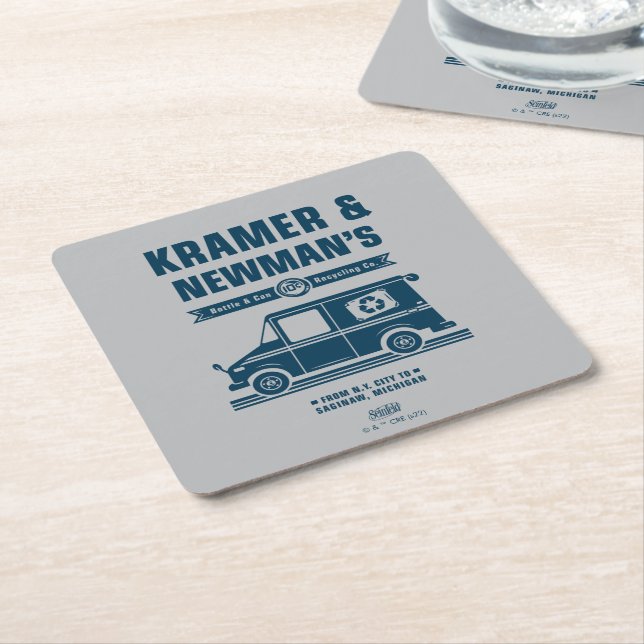Dessous De Verre Carré Seinfeld | Kramer & Newman's Recycling Co. (Incliné)