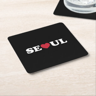 Dessous De Verre Carré Séoul Love Heart