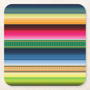 Dessous De Verre Carré Serape couvrant mexicain traditionnel