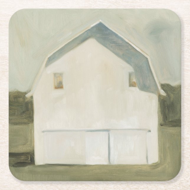 Dessous De Verre Carré Serene Barn - Blanc (Devant)