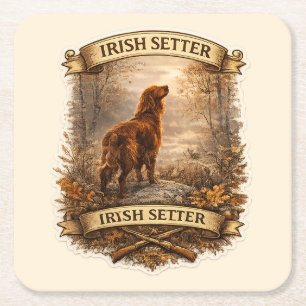 Dessous De Verre Carré Setter irlandais