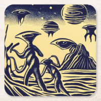 SF - Aliens Sur Une Planète Étrange Bois 1