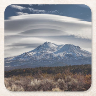 DESSOUS DE VERRE CARRÉ SHASTA DE BÂTI AVEC LENTICULAIRE