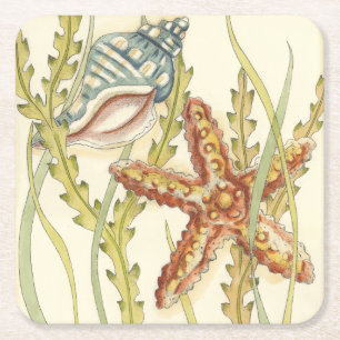 Dessous De Verre Carré Shell multicolore Party