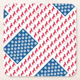 Dessous De Verre Carré Shepard-Flag Patriotique