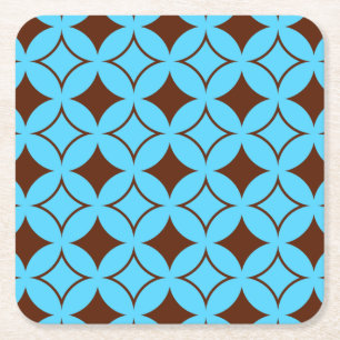 Dessous De Verre Carré Shippo bleu et marron